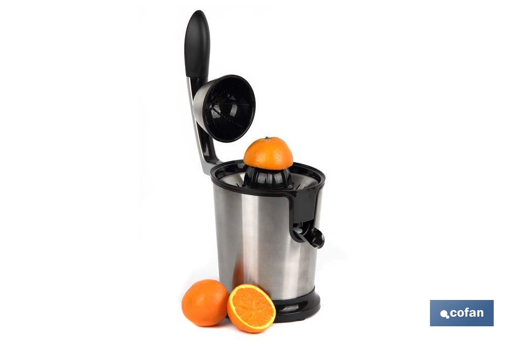 Electric juicer | Ribadeo Model | Power: 160W | Stainless steel | Non-electrical parts suitable for dishwasher - Cofan